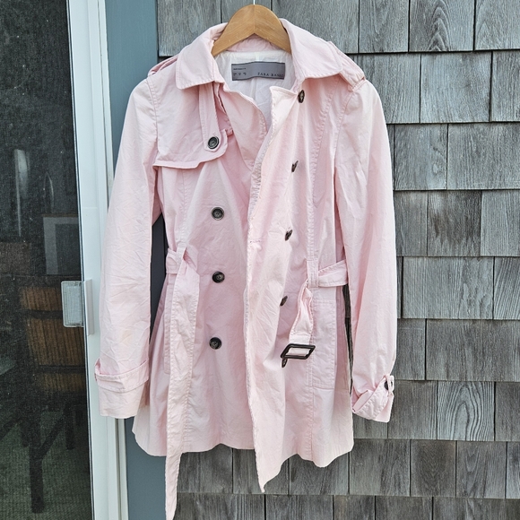 Zara Jackets & Blazers - Zara Rose Pink Trench Coat - size medium